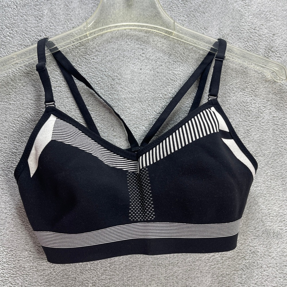 Nike Sports Bra Women XS Black Indy Seamless Light Support Strappy